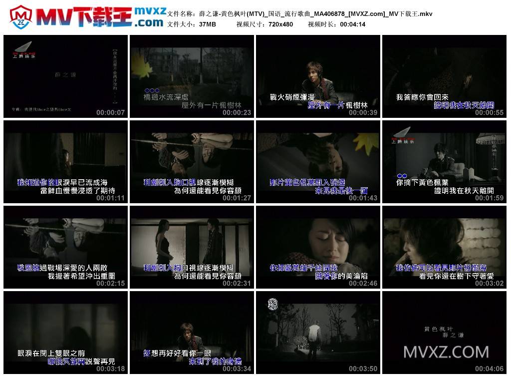 薛之谦-黄色枫叶(MTV)_国语_流行歌曲_MA406878